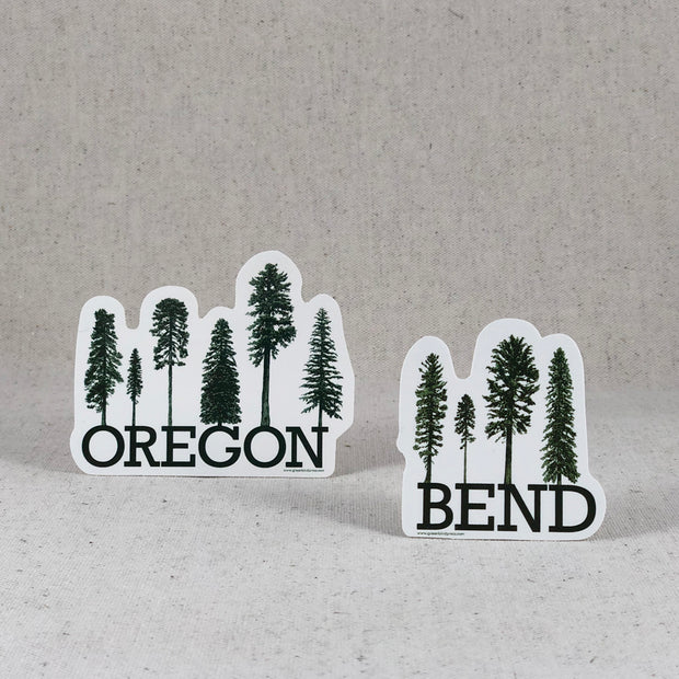 Bend Oregon Tree Stickers from Green Bird Press