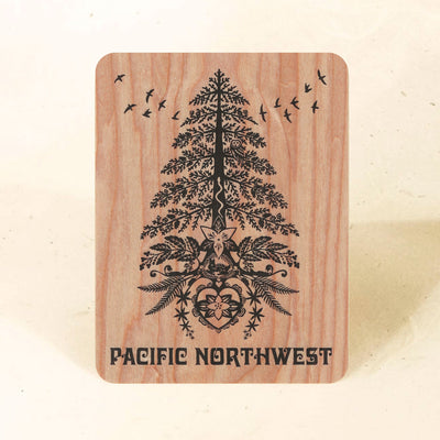 Pacific Northwest Wood Postcard