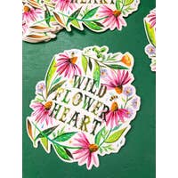 Wildflower Heart Sticker