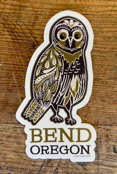 Bend Oregon Owl Sticker