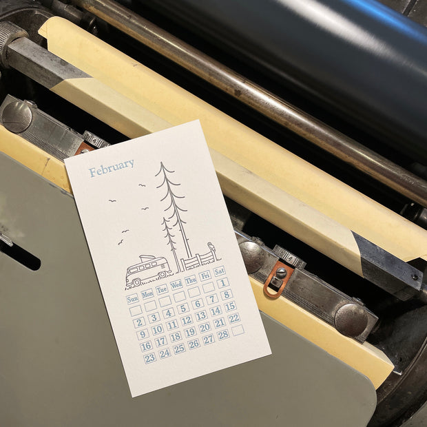 2025 Minimal Adventure Letterpress Calendar