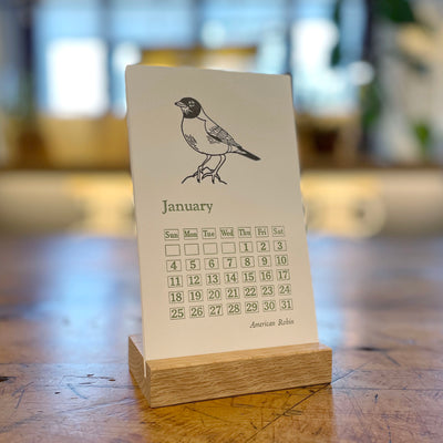 2026 Backyard Birds Letterpress Calendar