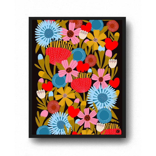 “Jolies Fleurs” or "pretty flowers"- 8.5x11 Art Print