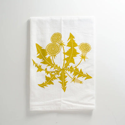 Flour Sack Towel - Dandelions Yellow