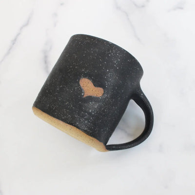 All We Need Is Love Mug - Handmade Speckled Ceramic Heart