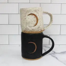 Fly Me To the Moon Mug - Handmade Speckled Ceramic Moon Mug