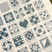 A Few Quilt Blocks Letterpress Print