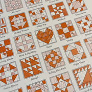 A Few Quilt Blocks Letterpress Print