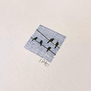 Mini Bird & Wood Block Letterpress Prints