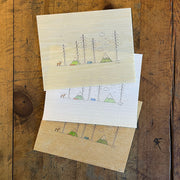 Minimal Adventure Letterpress and Watercolour Wood Prints