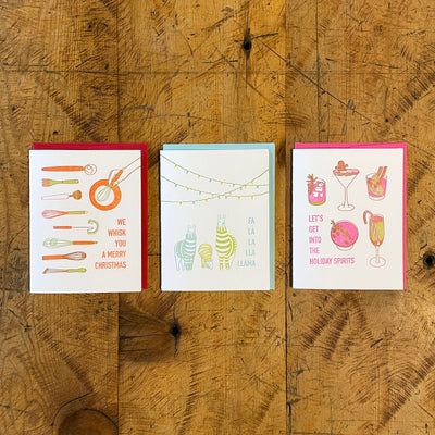 Doodle Letterpress Holiday Cards