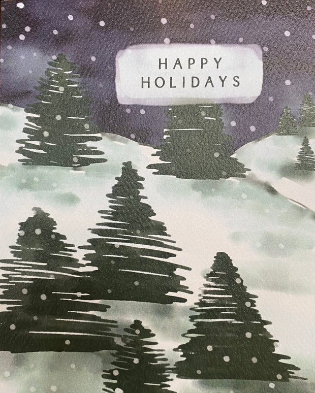 Holiday Greeting Card - Happy Holidays Night  Box of 8