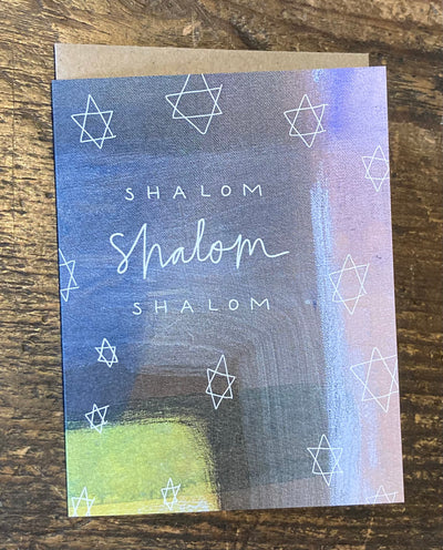 Shalom Shalom Shalom Holiday Greeting Card - Season's Greetings