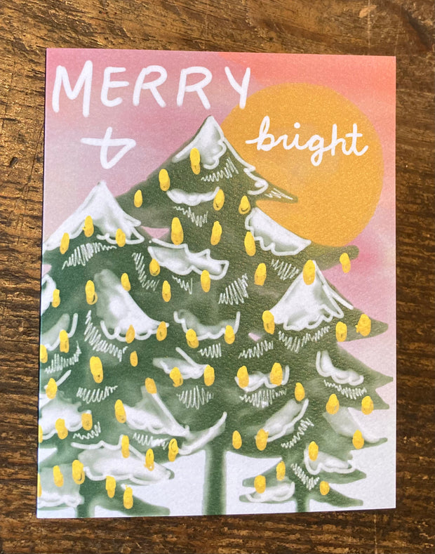 MERRY  + bright Holiday Greeting Card