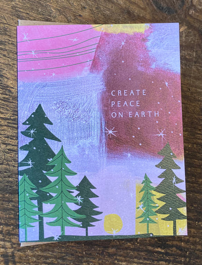 Create Peace on Earth Holiday Greeting Card - Season's Greetings