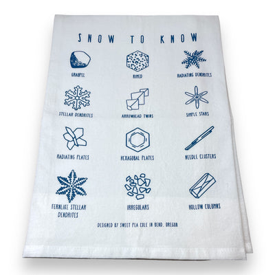 Snow to Know Tea Towel