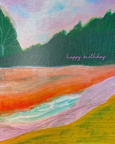 Greeting Cards (Box of 8) - Happy Birthday Pink River