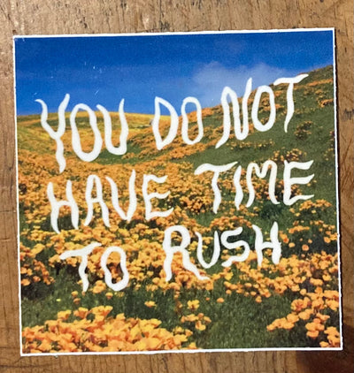 You Do Not Have Time To Rush