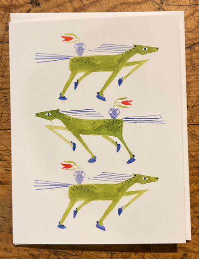 Green Horses Card