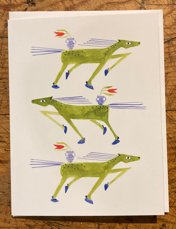 Green Horses Card