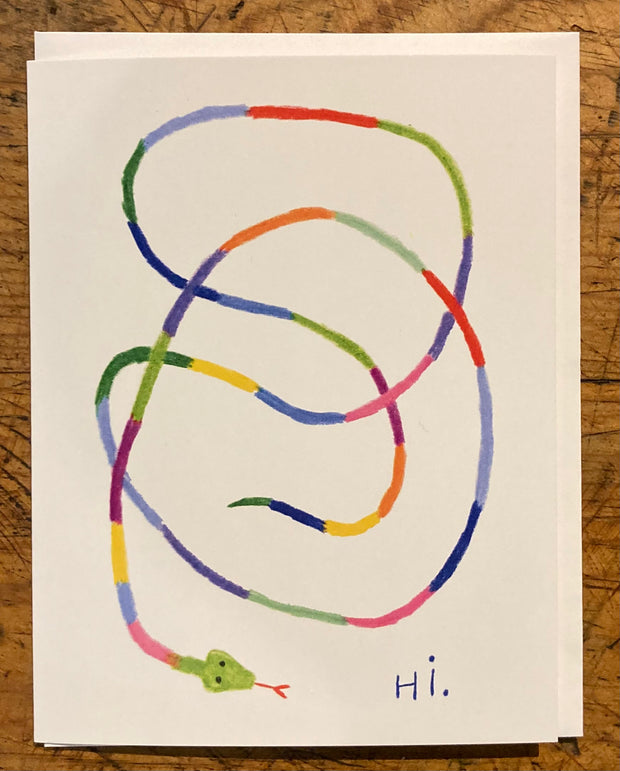 "Hi" Snake Card