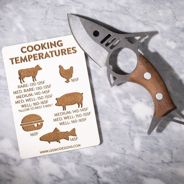 Mini Meat Cooking Temperatures Magnet