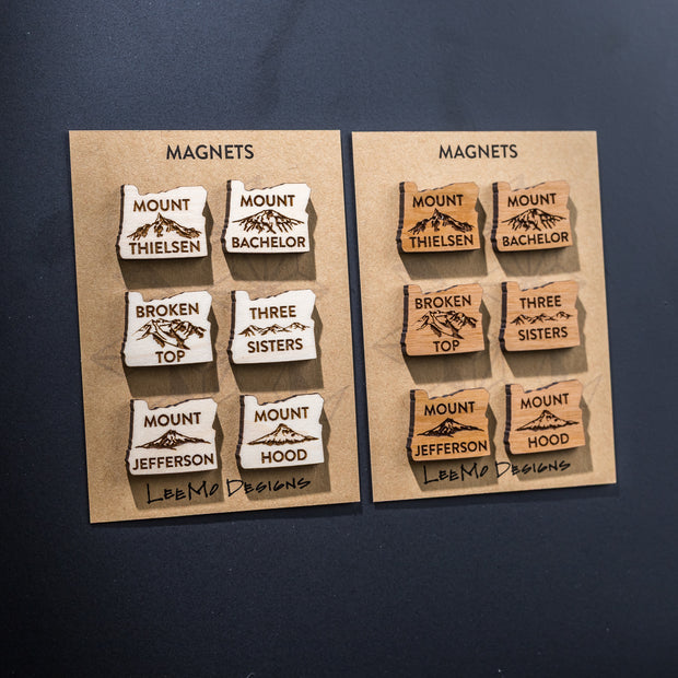 Oregon Cascade Mountains Magnet Set