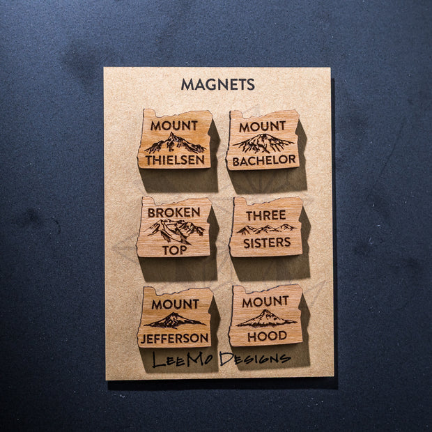 Oregon Cascade Mountains Magnet Set