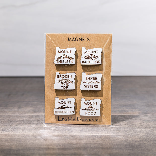 Oregon Cascade Mountains Magnet Set