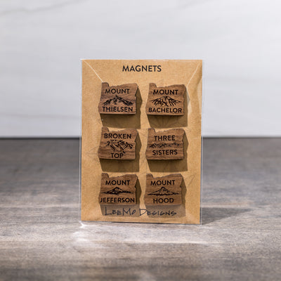 Oregon Cascade Mountains Magnet Set