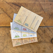 Minimal Adventure Letterpress and Watercolour Wood Prints