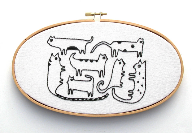 Cats Embroidery Kit