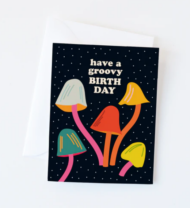 Groovy Mushroom Birthday Card