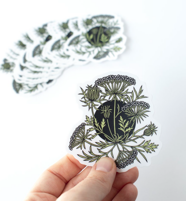 Vinyl Sticker - Queen Anne's Lace