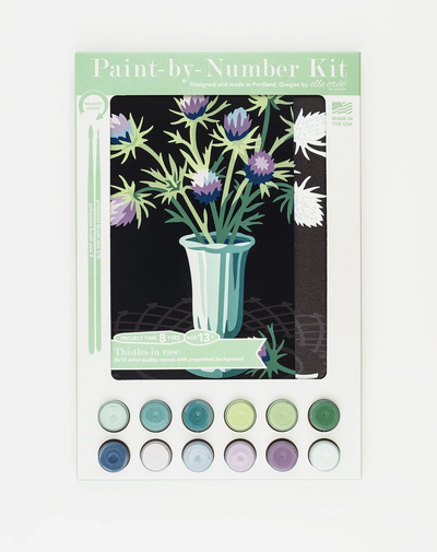 Thistles in Vase Paint-by-Number Kit