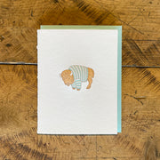 Animal Sweater Letterpress Cards