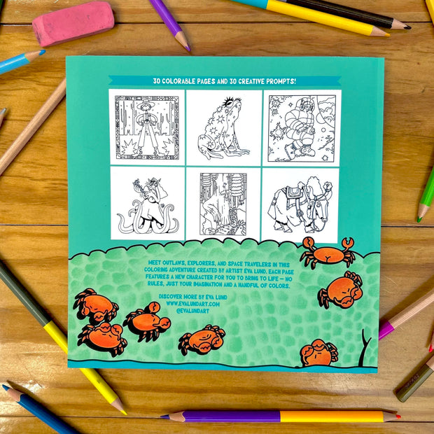 The Creatures of Eva's Blu Lagoon Coloring Book