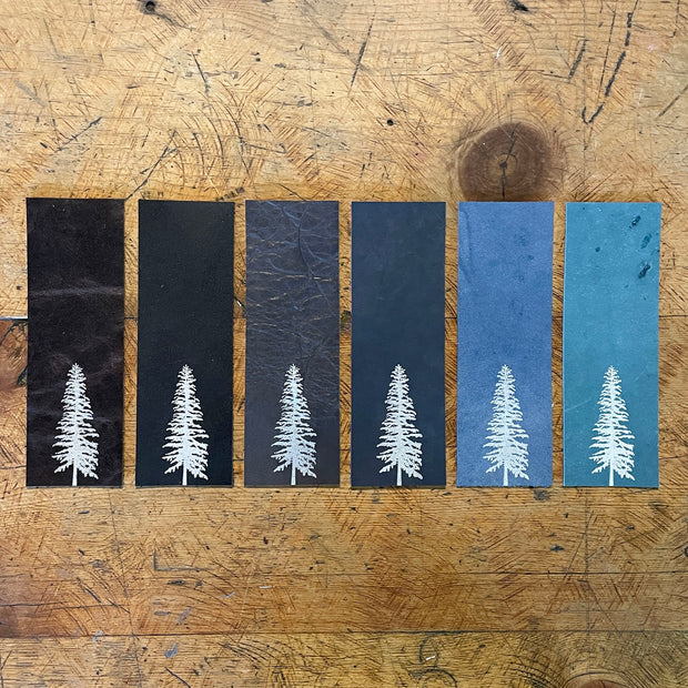 Conifer Wood & Leather Bookmarks