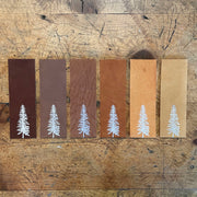Conifer Wood & Leather Bookmarks