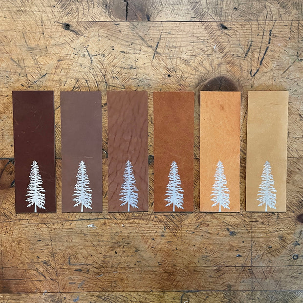 Conifer Wood & Leather Bookmarks
