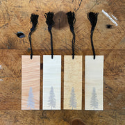 Conifer Wood & Leather Bookmarks