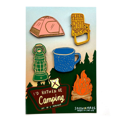 Camping Magnets - Set of 5