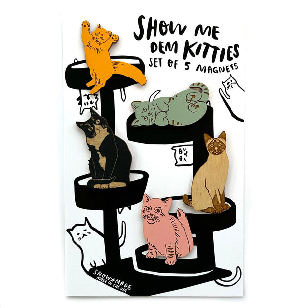 Show Me Dem Kitties Magnets - Set of 5