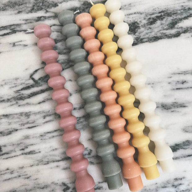 Beaded Taper Candle