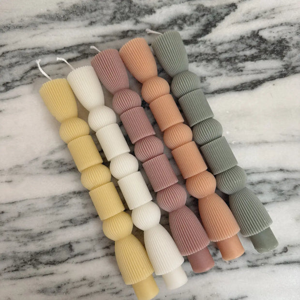 Fluted Shapes Taper Candle