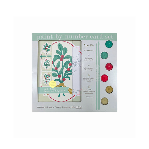 Winter Berries Paint-by-Number Card Sets