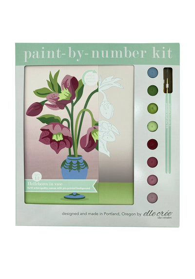 Hellebores in Vase Paint-by-Number Kit