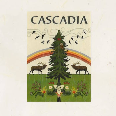 Cascadia Birch Kraft Sticker