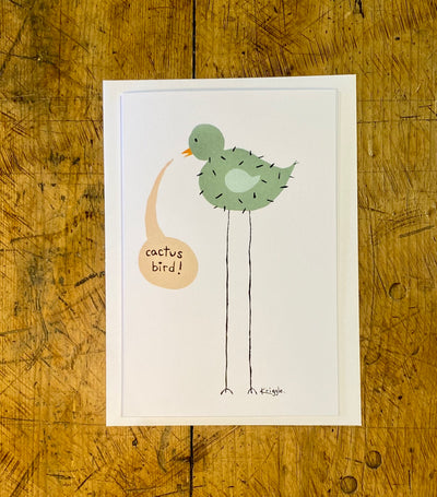 Cactus Bird Greeting Card - 4x6
