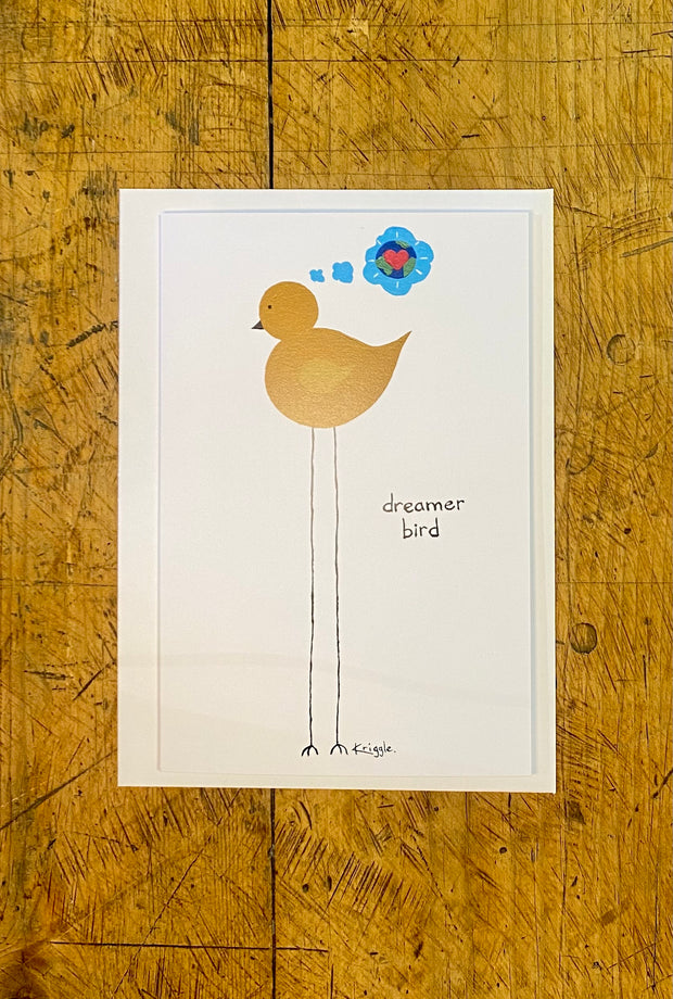 Dreamer Bird Greeting Card - 4x6